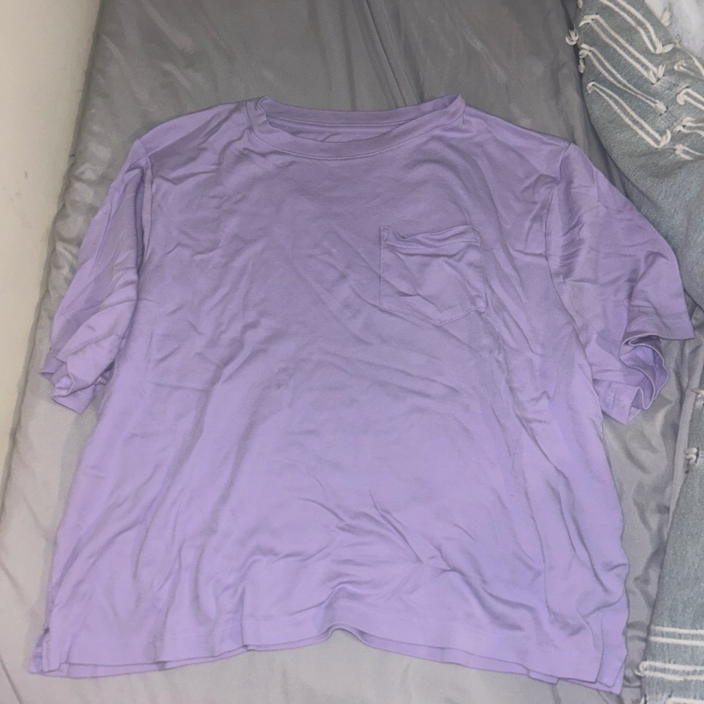 Cropped Purple Tee